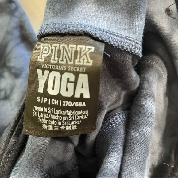 Women’s Victoria Secret PINK tie Dye Navy blue yoga leggings size Small S - Picture 2 of 4